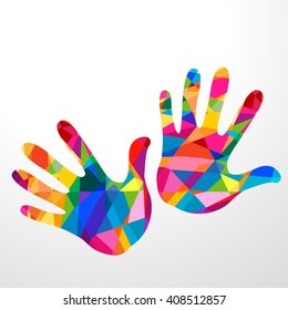 hand colorful illustration background