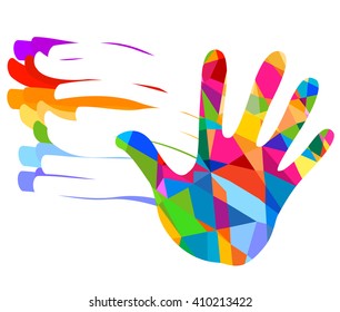 hand colorful illustration background