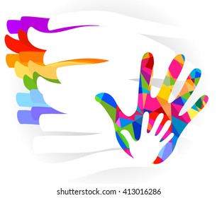 handbunter Hintergrund