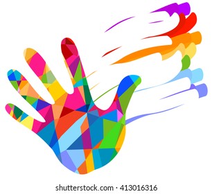 hand colorful illustration background
