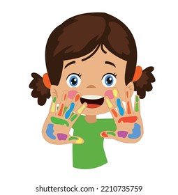 hand coloring game painted hands