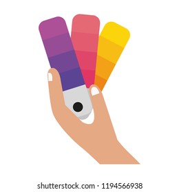 Hand with colors palette