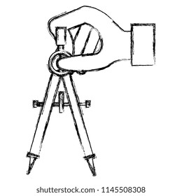 hand with compass icon
