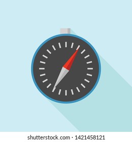 Hand compass icon. Flat illustration of hand compass vector icon for web design