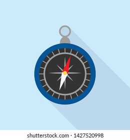 Hand compass icon. Flat illustration of hand compass vector icon for web design