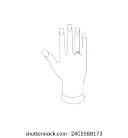 Concepto de mano. Colección de gestos de alta calidad de señales de contorno vectorial para páginas web, libros, tiendas en línea, volantes, banners etc. manos que sostienen proteger dar gestos iconos.