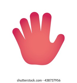 Hand concept. Fingers icon. flat and isolated design, vector gra