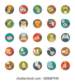 Hand concept , flat design , eps10 vector format