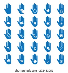Hand concept icons