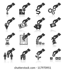 Hand concept icons. vector eps 10. More icons in my portfolio.