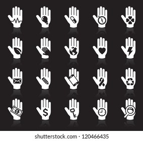 Hand concept icons. vector set2. vector illustration. More hand icons in my portfolio.