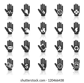 Hand concept icons. vector set2. vector illustration. More hand icons in my portfolio.