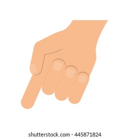Hand concept represented by gesture with fingers icon. isolated and flat illustration 