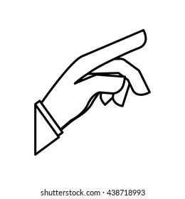 Hand concept. specific gesture with fingers  icon. vector graphi
