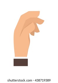 Hand concept. specific gesture with fingers  icon. vector graphi