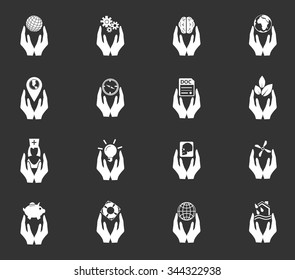 Hand concept symbol for web icons