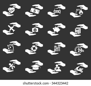 Hand concept symbol for web icons