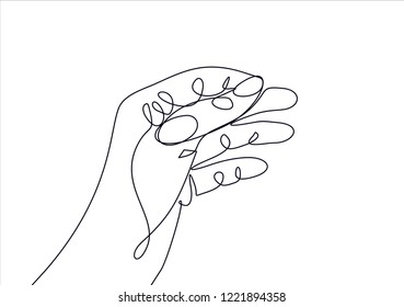 Hand Continuous Line Stock Vector (Royalty Free) 1221894358 | Shutterstock