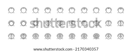 Hand Control Icon. Knob for Selecting Mode, Frequency, Power, Strength, Value, Volume, Parameter. For Web Design, Technology, Applications, Interface.