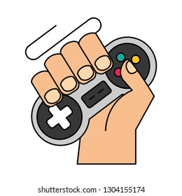 hand with controller video game