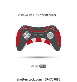 Hand controller for virtual reality system. Vector illustration