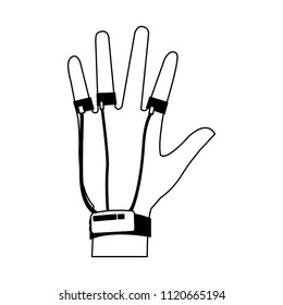 Hand controller vr in black and white