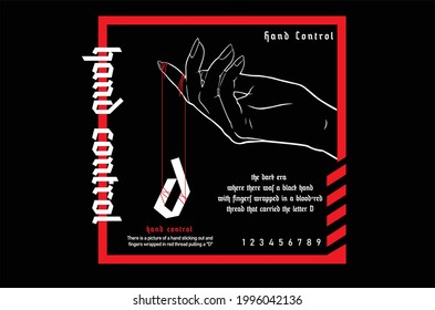 hand control-simple design for streetwear  design stock