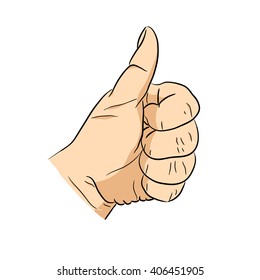Hand, cool symbolic gesture