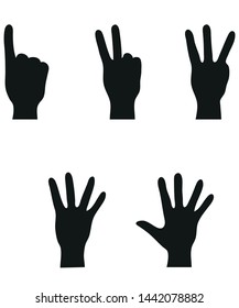 
Hand Count Geture Icon vector symbol icon