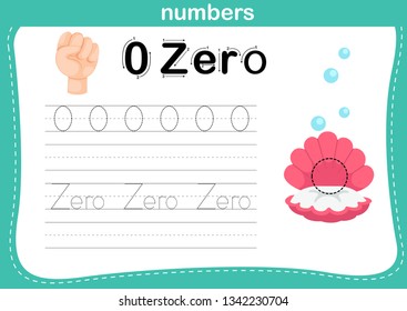 Hand count.finger and number,Number exercise illustration vector