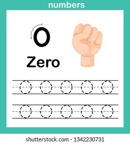 Hand count.finger and number,Number exercise illustration vector