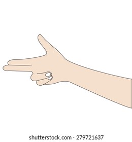 hand counting on white background,Vector illustrations