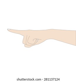 hand counting on white background,Vector illustrations