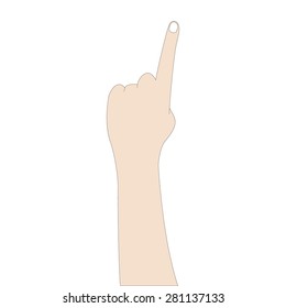hand counting on white background,Vector illustrations