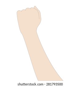 hand counting on white background,Vector illustrations
