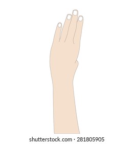 hand counting on white background,Vector illustrations