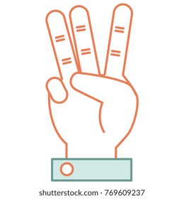 hand counting three on fingers
