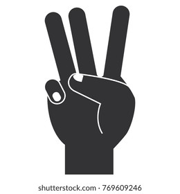 hand counting three on fingers