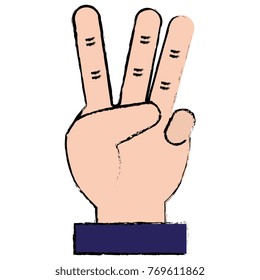 hand counting three on fingers