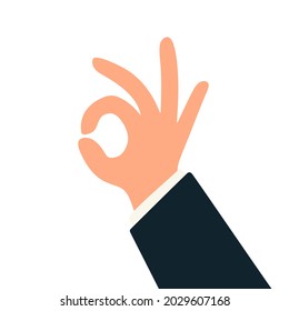 Hand counting zero illustration. Clipart image