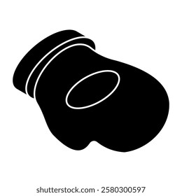 A hand covering icon, flat design of glove