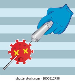 hand with covid 19 vaccine