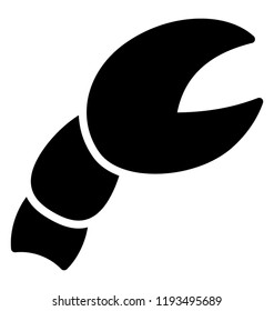Hand of a crab having hook  depicting crab  cheliped