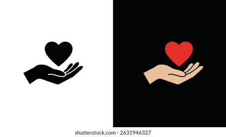 A hand cradles a heart, a symbol of love, care, and giving. The image is simple and conveys a message of kindness.