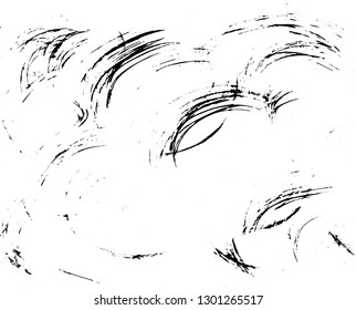 Hand crafted abstract vector texture. Brush-painted background on paper. For posters, banners, retro designs. Overlay illustration over any design to create grungy effect and depth.