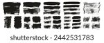 Hand Crafted Flat Paint Brush Thick Long And Short Background Mix High Detail Abstract Vector Background Mix Set 