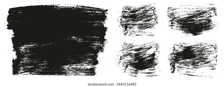 Hand Crafted Flat Paint Brush Thick Long And Short Background Mix High Detail Abstract Vector Background Mix Set 