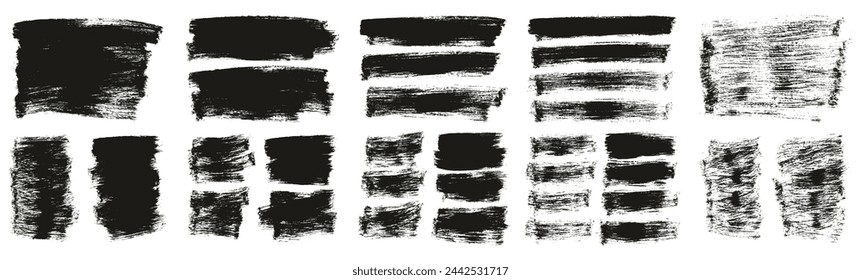 Hand Crafted Flat Paint Brush Thick Long And Short Background Mix High Detail Abstract Vector Background Mix Set 