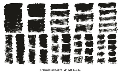 Hand Crafted Flat Paint Brush Thick Long And Short Background Mix High Detail Abstract Vector Background Mix Set 