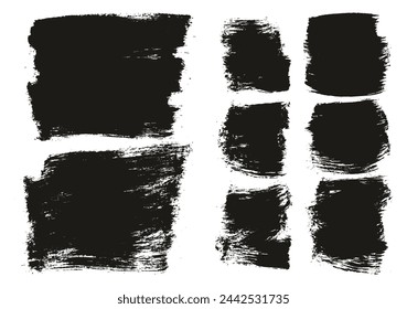 Hand Crafted Flat Paint Brush Thick Long And Short Background Mix High Detail Abstract Vector Background Mix Set 